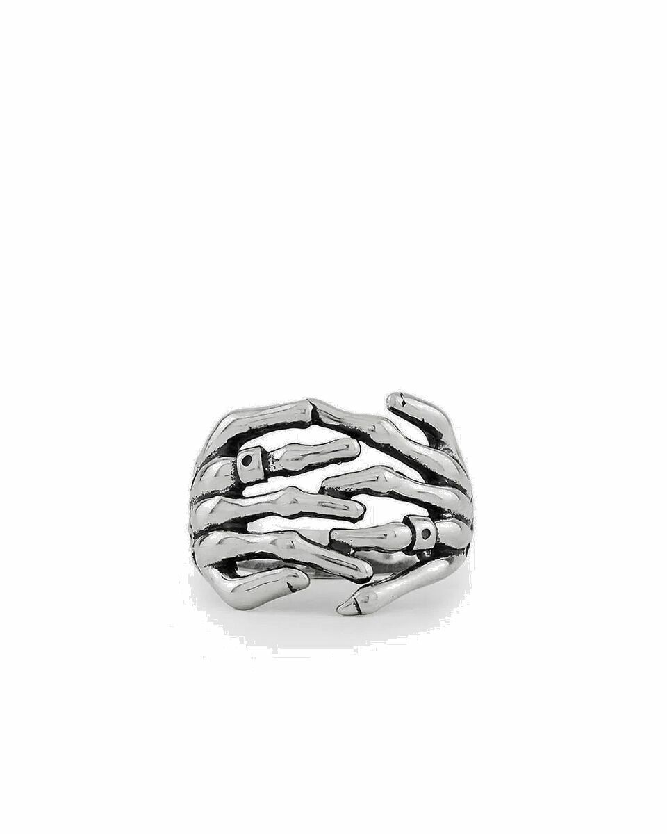 Photo: Serge De Nimes Silver Skeleton Hands Ring Silver - Mens - Jewellery