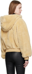 R2W Beige Fatima Wool Teddy Jacket