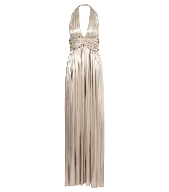 Photo: Giambattista Valli Halterneck open-back lamé jersey gown