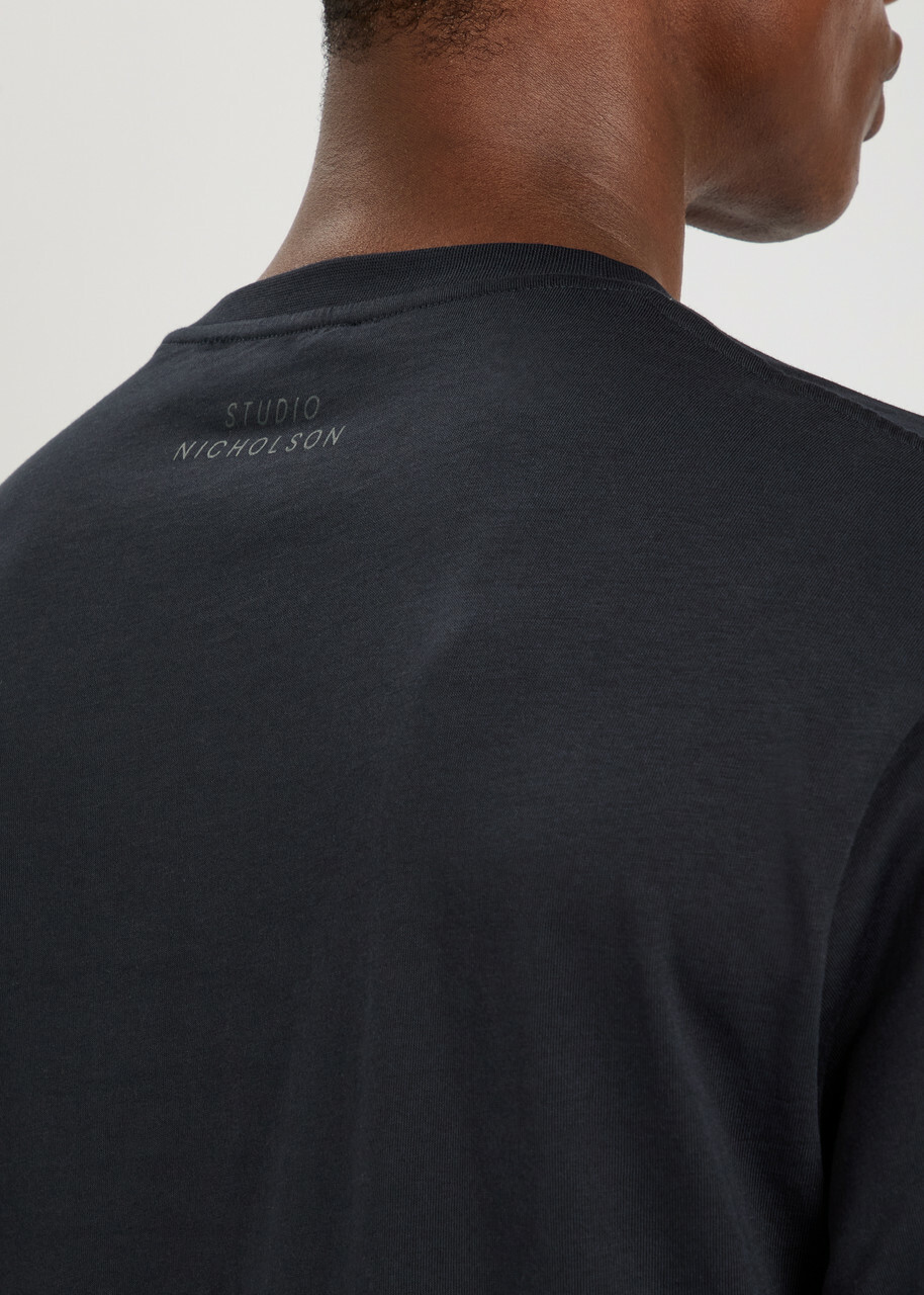 Studio Nicholson Logo Cotton T-shirt Nearly Black