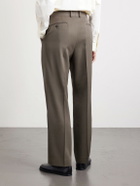 Auralee - Straight-Leg Wool-Gabardine Trousers - Brown