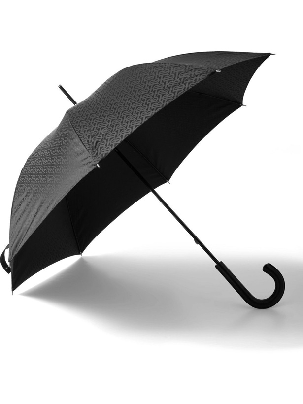 Photo: Burberry - Logo-Print Leather-Handle Umbrella