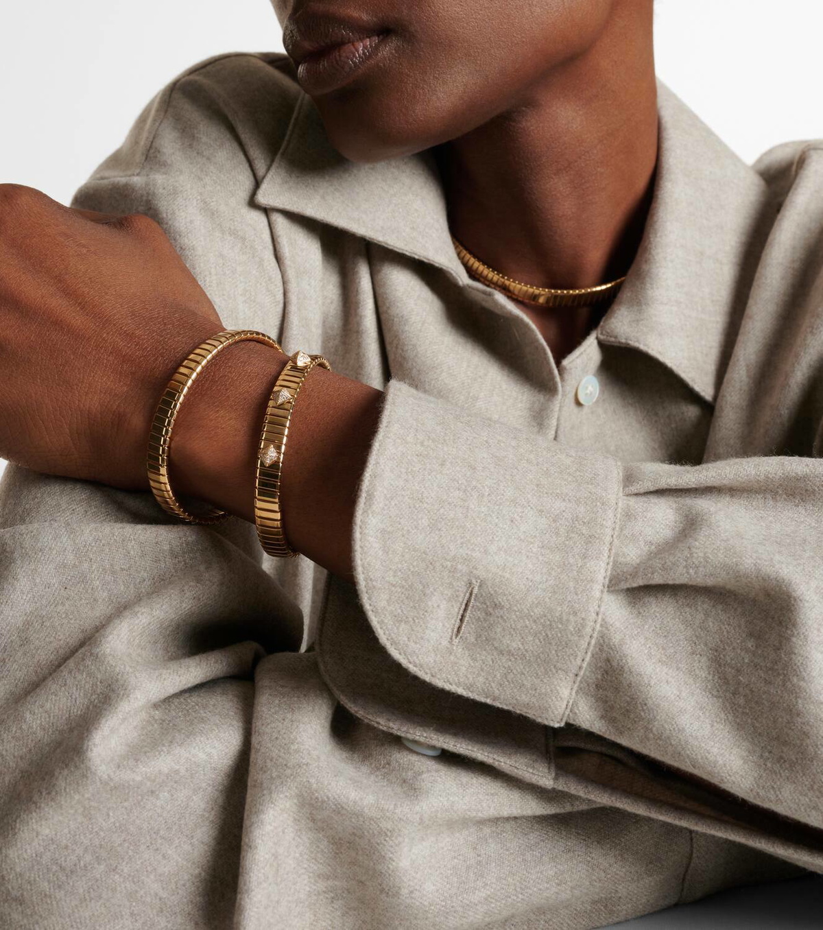Bvlgari Bvlgari Tubogas 18kt gold bracelet