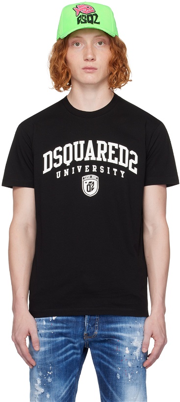 Photo: Dsquared2 Black 'University' T-Shirt