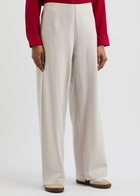 Eileen Fisher Wide-leg Wool Trousers Off White