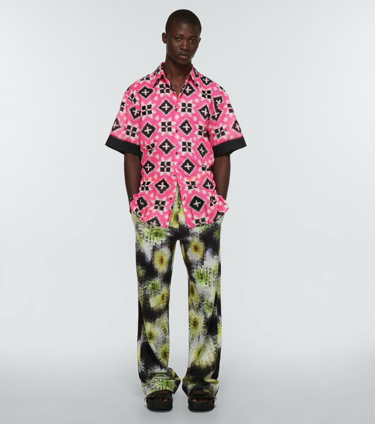 Dries Van Noten - Cotton ikat bowling shirt