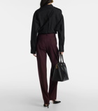 Victoria Beckham Asymmetric wool-blend chinos