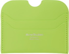 Acne Studios Green Stamp Card Holder