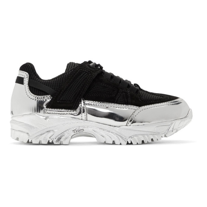 Photo: Maison Margiela Black and Silver Security Sneakers