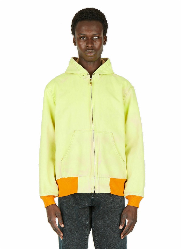 Photo: Zip Up Hooded Sweatshirt in Yellow