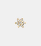 Maria Tash Flower 18kt gold single earring with diamonds