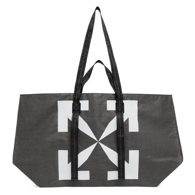 Photo: Off-White Black and White PVC Arrows Tote