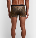 TOM FORD - Camouflage-Print Stretch-Cotton Boxer Briefs - Green