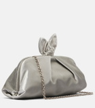 Aquazzura Bow Tie Small velvet clutch