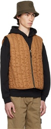 Stone Island Shadow Project Tan Quilted Vest