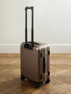 FPM Milano - Bank Light 55cm Leather-Trimmed Makrolon® Polycarbonate Spinner Suitcase