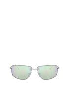 Diesel Racer shape sunglasses in metal - Sunglasses - Unisex - Silver