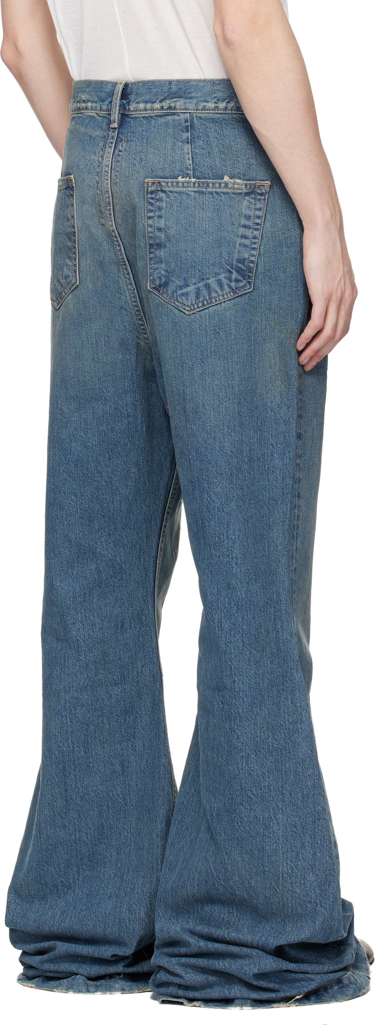 Rick Owens DRKSHDW Blue Temple Bolan Bootcut Jeans
