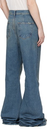 Rick Owens DRKSHDW Blue Temple Bolan Bootcut Jeans