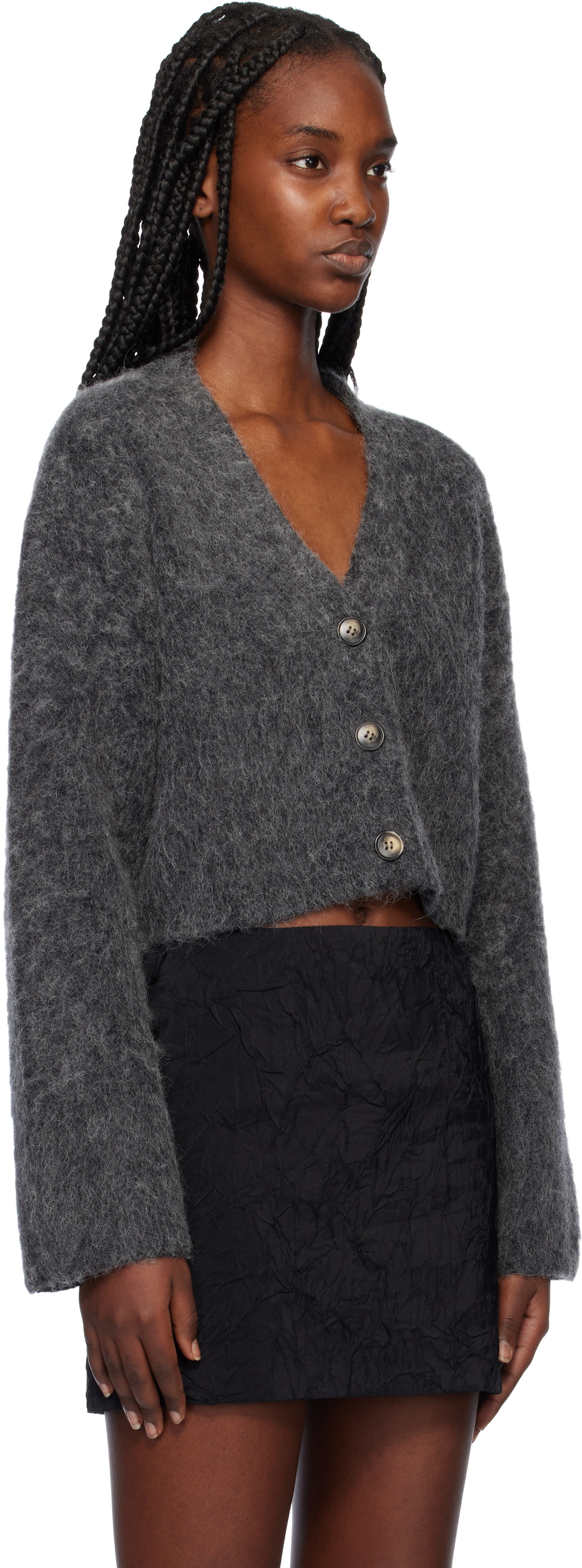 Nanushka Gray Henny Cardigan