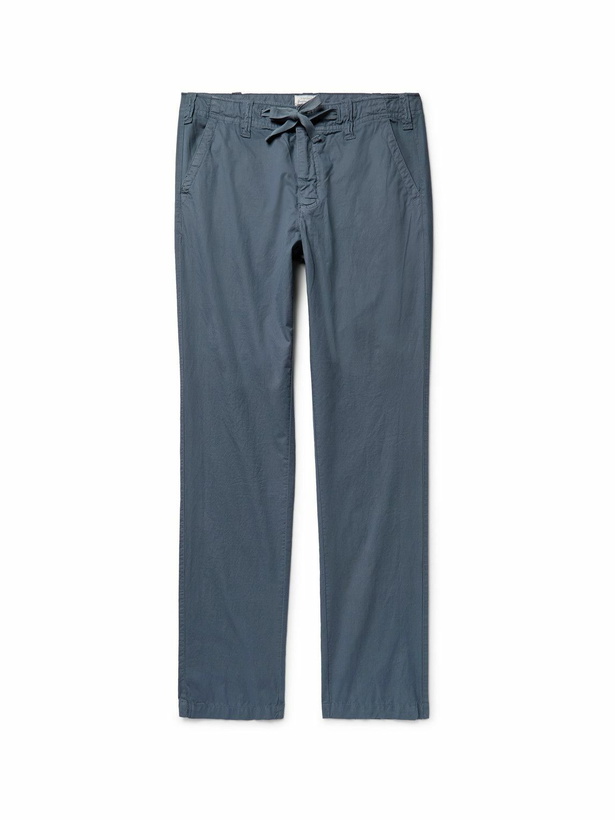 Photo: Hartford - Troy Slim-Fit Cotton Drawstring Trousers - Gray