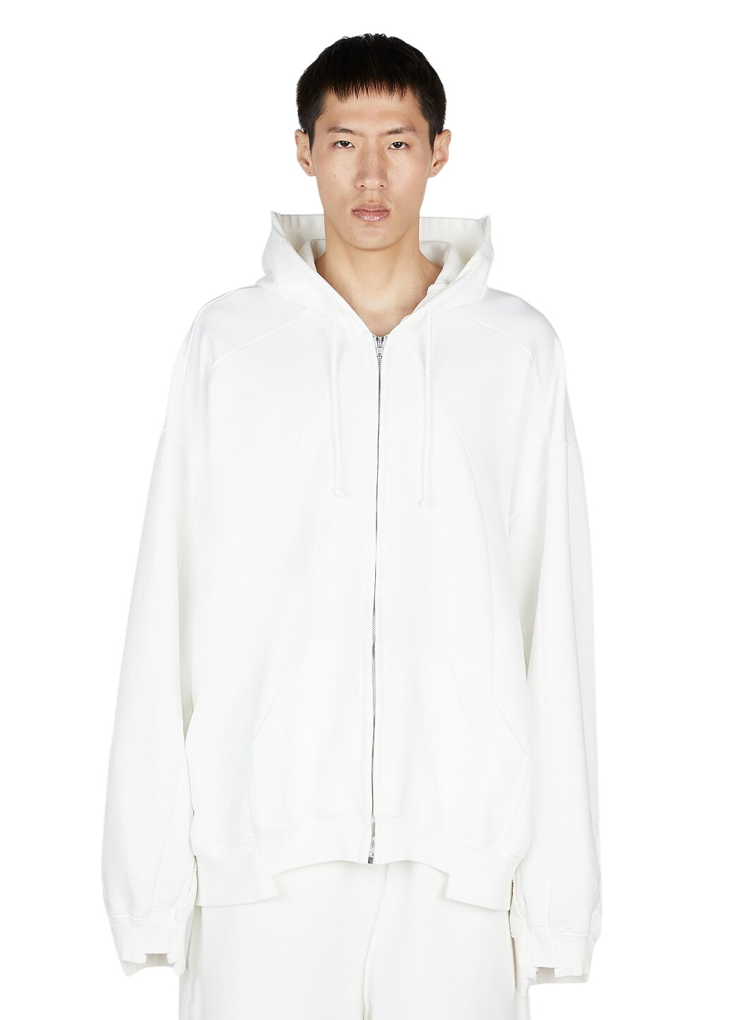 VETEMENTS White 'We Are The People' Zip-Up Hoodie Vetements