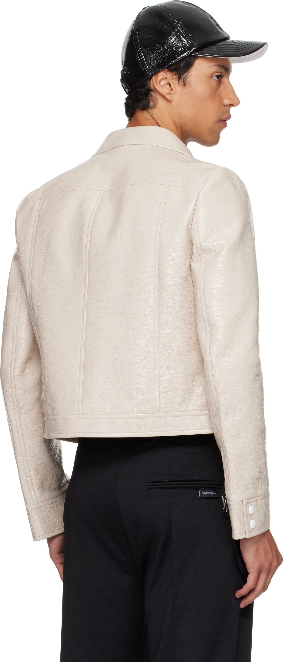 Courrèges Beige Reedition Vinyl Jacket