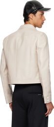 Courrèges Beige Reedition Vinyl Jacket