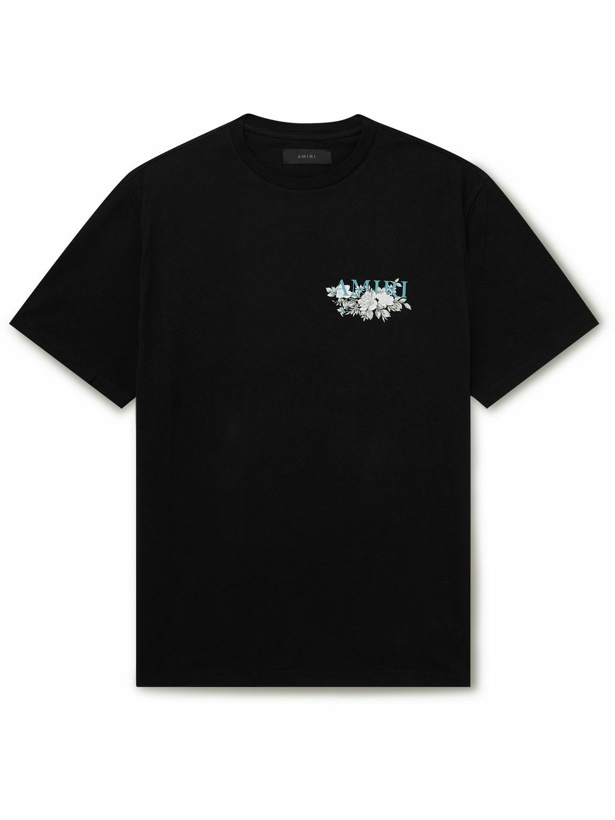 Photo: AMIRI - Logo-Print Cotton-Jersey T-Shirt - Black