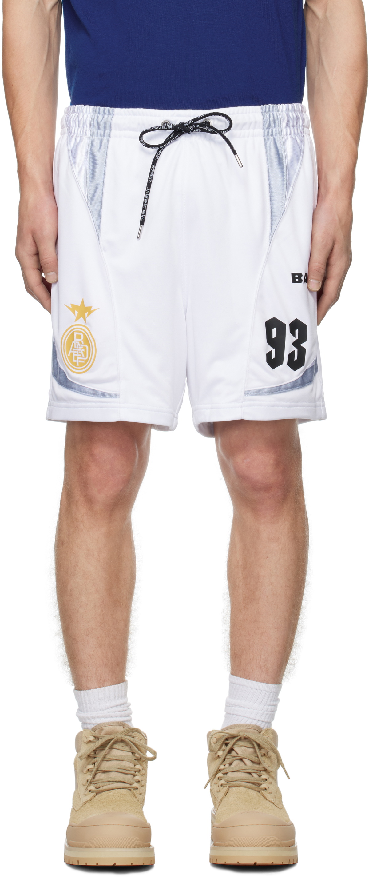 Bape white shorts best sale