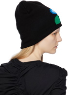 Anna Sui Black Daisy Beanie