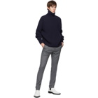 AMI Alexandre Mattiussi Navy Fishermans Rib Funnel Turtleneck