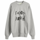 Aries Men's J'Adoro Ransom Crew Sweatshirt in Grey Marl
