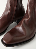 SAINT LAURENT - Stanton Full-Grain Leather Ankle Boots - Brown