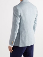 Canali - Unstructured Linen and Wool-Blend Suit Jacket - Blue