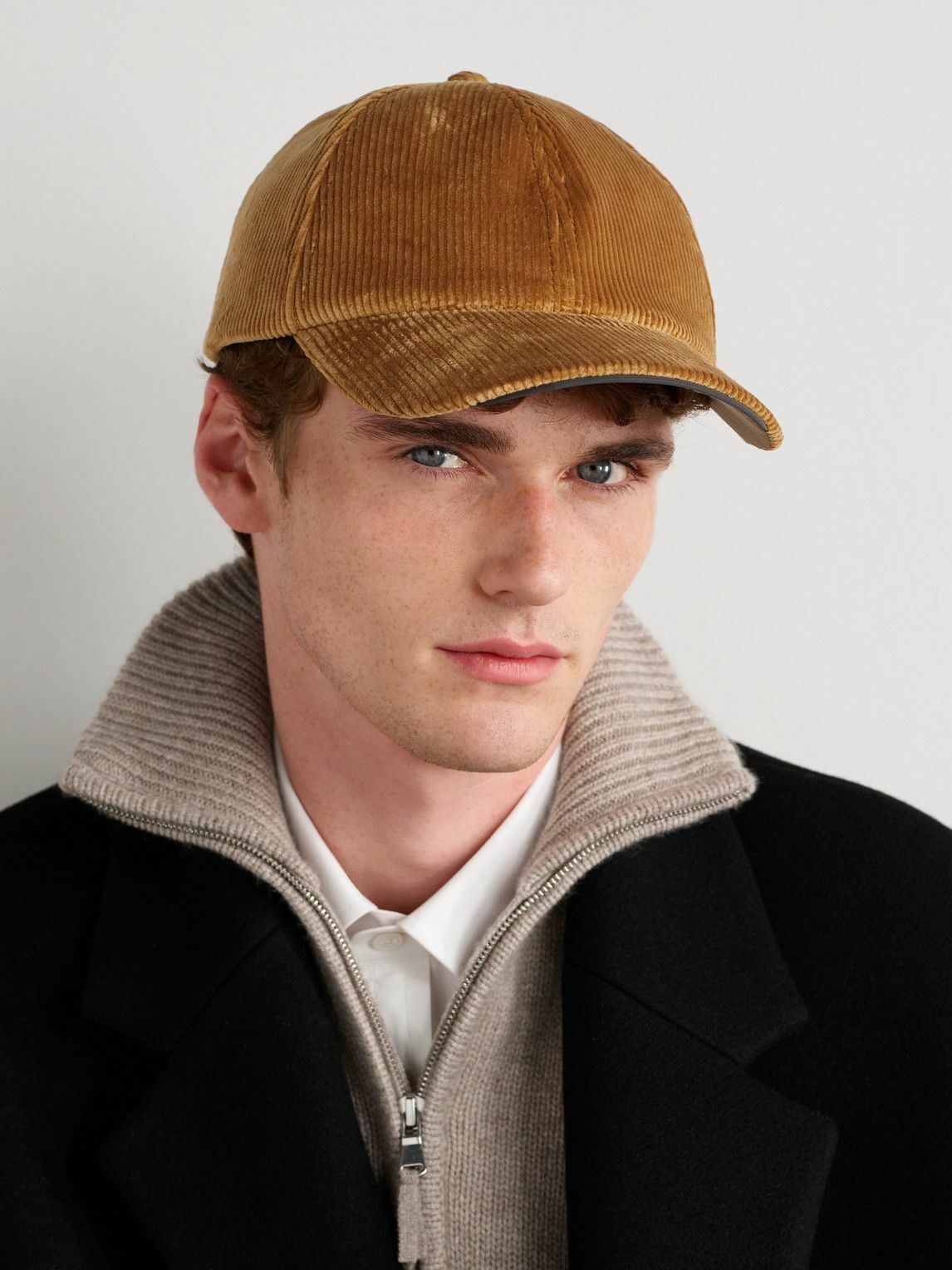SEASE - 2.0 Cotton-Blend Corduroy Baseball Cap - Orange