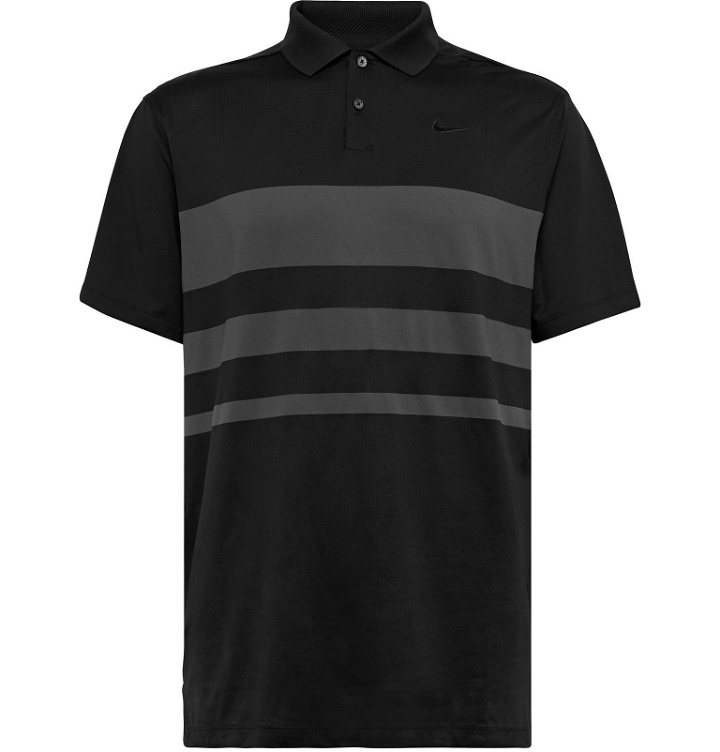 Photo: Nike Golf - Vapor Striped Dri-FIT Golf Polo Shirt - Black