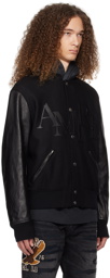 AMIRI Black Staggered Bomber Jacket