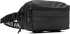 Hugo Black Bonded-Logo Belt Bag