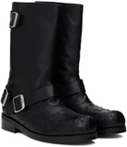 Stefan Cooke Black Star Biker Boots