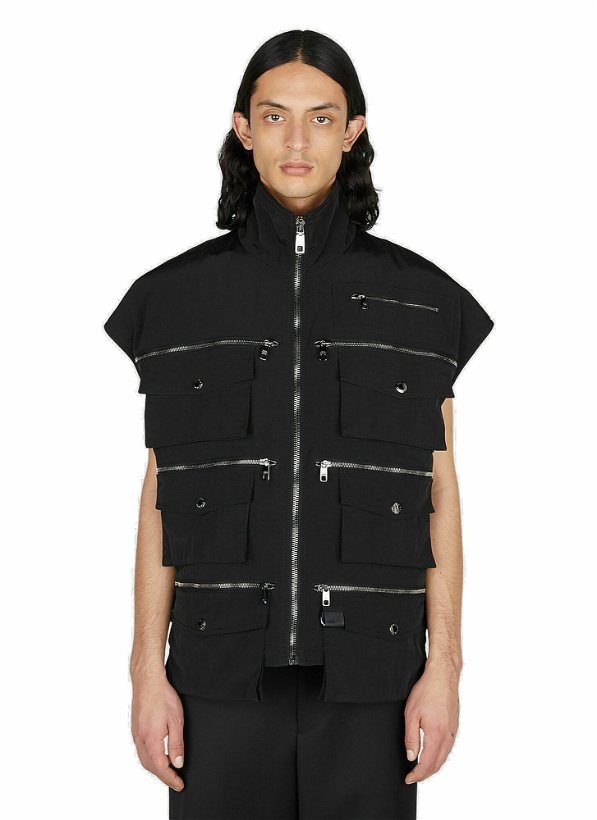 Photo: Dolce & Gabbana - Zip Pocket Sleeveless Jacket in Black