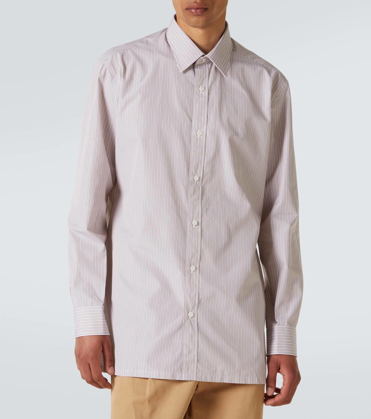 Charvet Striped cotton poplin shirt Charvet