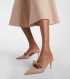 Valentino Garavani Rockstud bow-detail patent leather mules