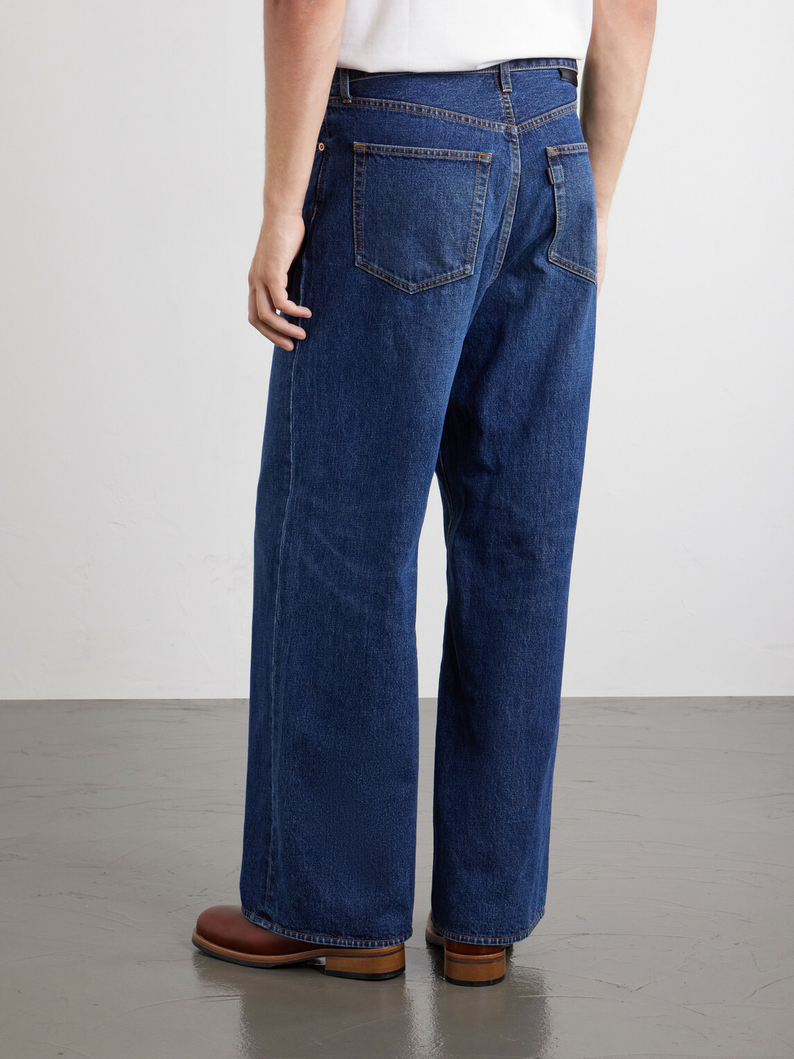 Sacai - Belted Wide-Leg Jeans - Blue