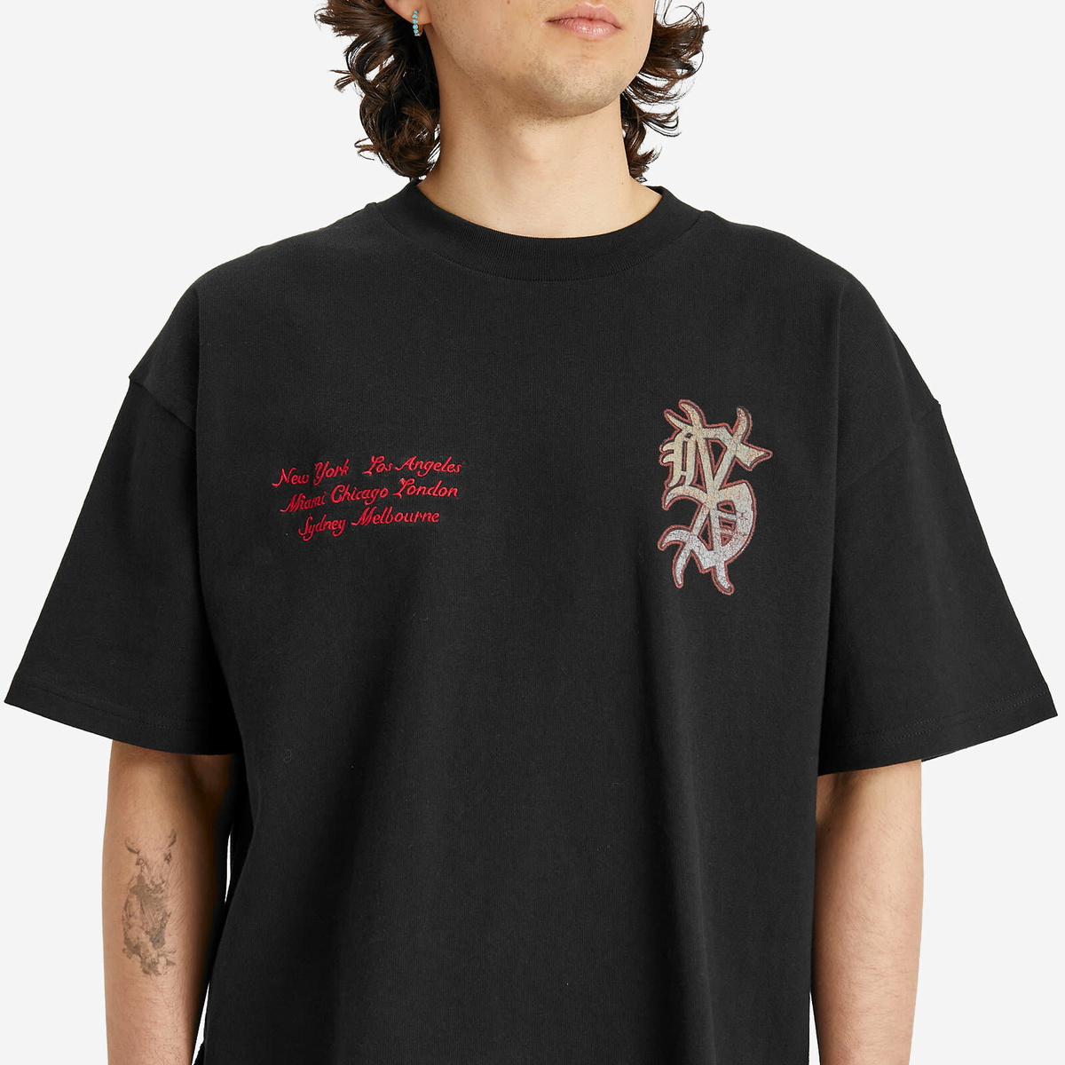 KSUBI ★ playoff ekcess jet black 半袖 プリント Tシャツ Buy PLAYOFF EKCESS SS TEE JET BLACK | Ksubi ++