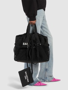 BALENCIAGA Medium 24/7 Canvas & Fishnet Tote Bags