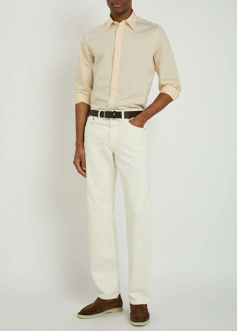 Lardini Cotton and Silk-blend Shirt White