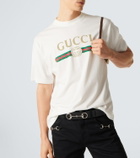 Gucci Logo cotton and silk jersey T-shirt