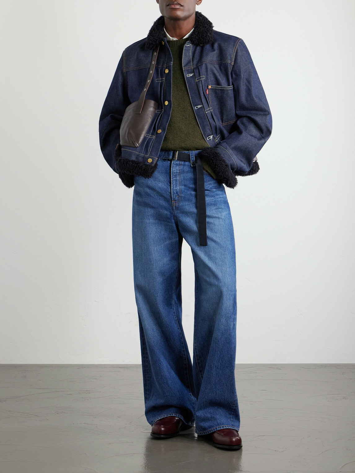 Sacai - Levi's Wide-Leg Belted Jeans - Blue
