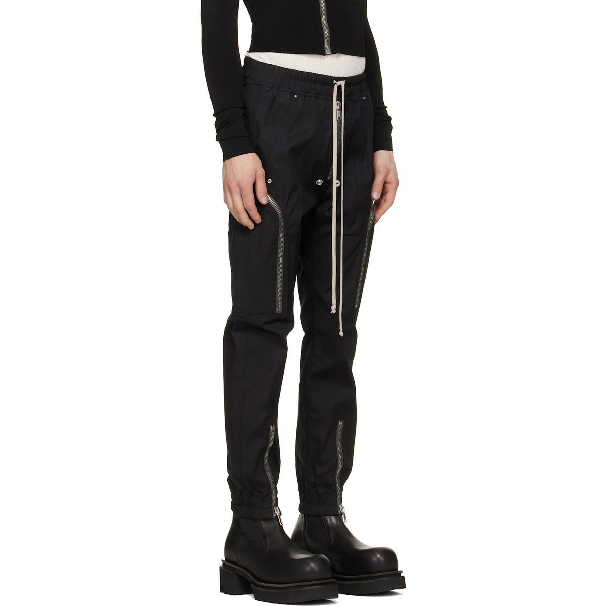 Rick Owens Black Tower Heizer Cargo Pants